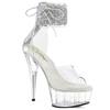 Pleaser - DELIGHT624RS02 Sandale à bride à la cheville - Transparent Product image